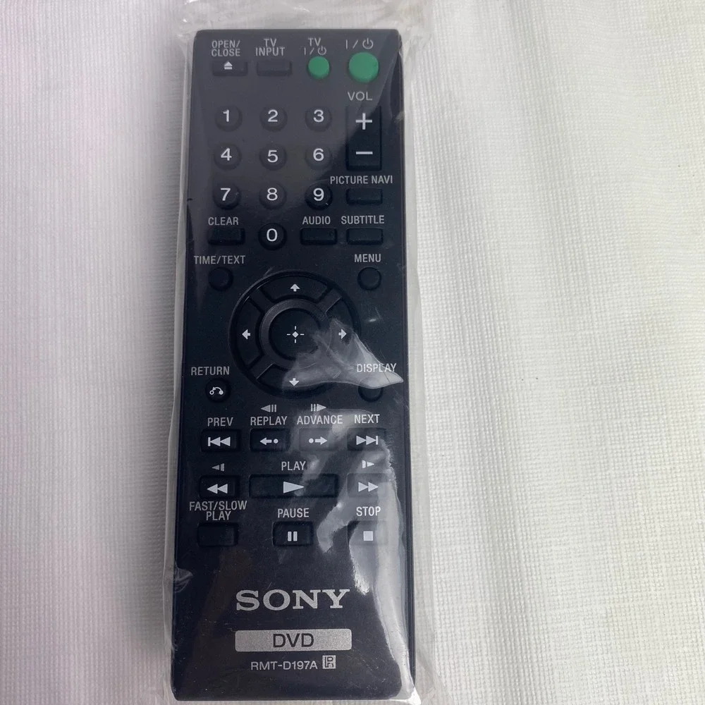 Sony RMT-D197A DVD Player Remote Control Black OEM Replacement Genuine IR